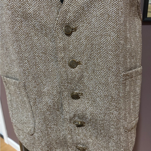 Vintage Lee Brown Herringbone Vest - Picture 2 of 4